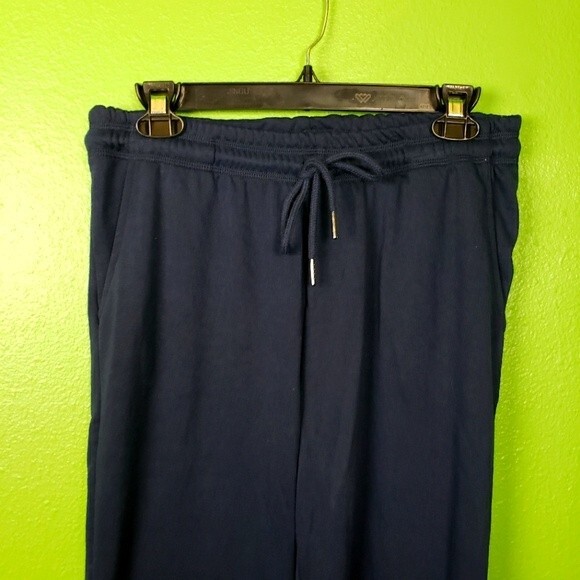 Halston Studio Soft Comfy Lounge wear Navy Blue Jogger Pants Size XS/X-Small - Picture 10 of 11